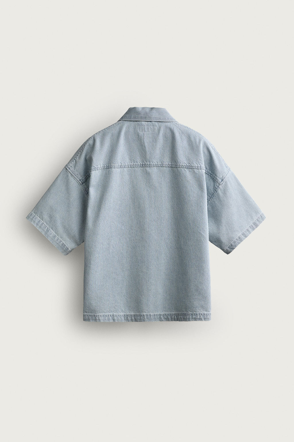 CAMISA POLO CREMALLERA BOLSILLOS / Azul claro - Zara фото 8