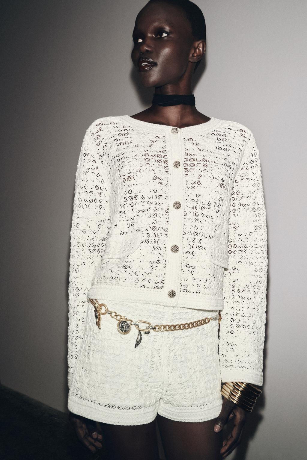 CROCHET JACKET WITH BUTTONS - Zara фото 3