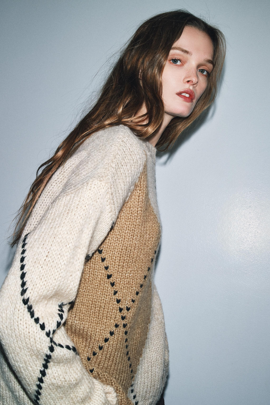 JERSEY PUNTO ROMBOS / Beige