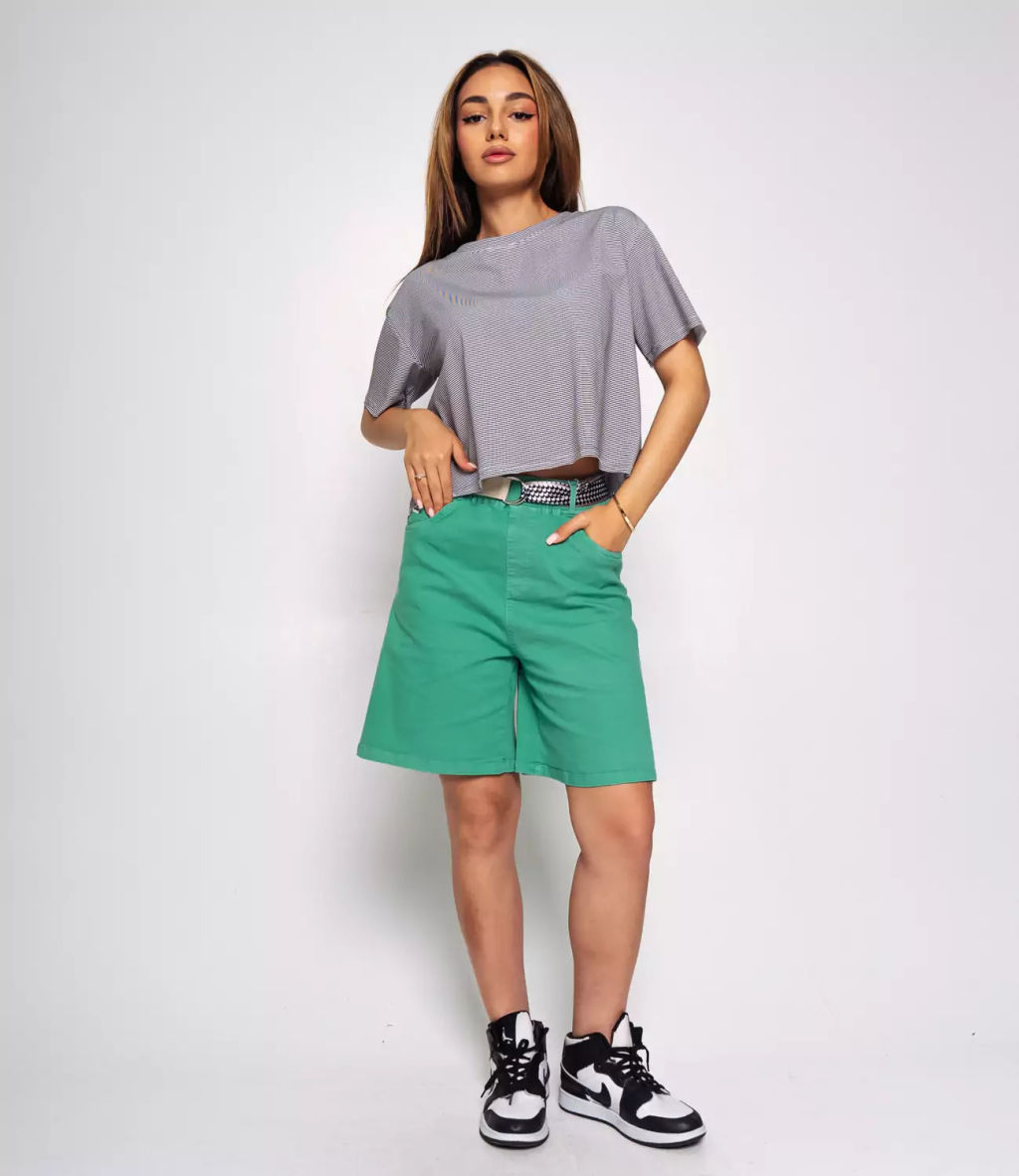 Шорты #МСК1239 (1), зелёный