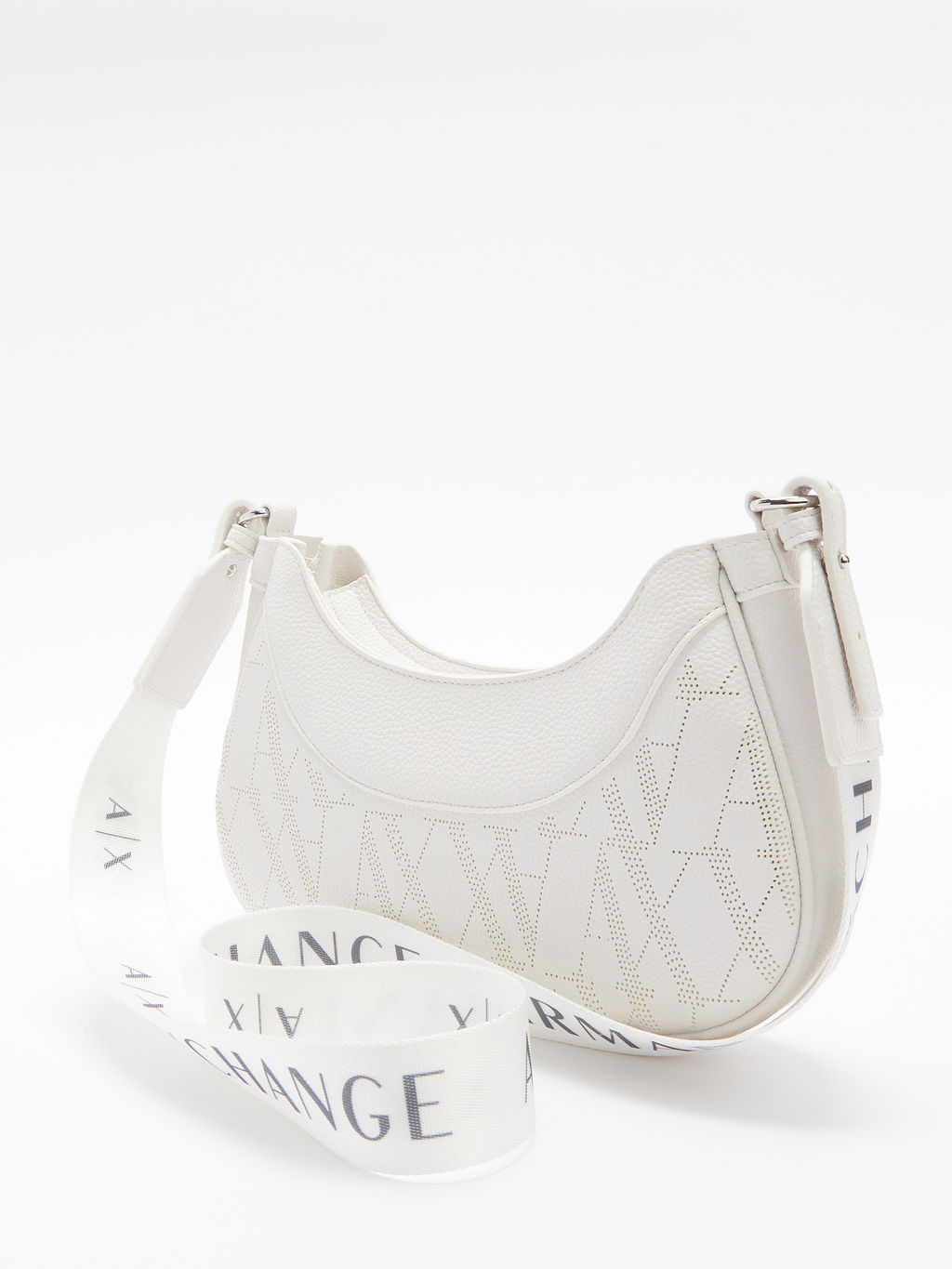 Женская сумка через плечо ARMANI EXCHANGE WAVE TRAFORO Артикул 4368392, белый  фото 4