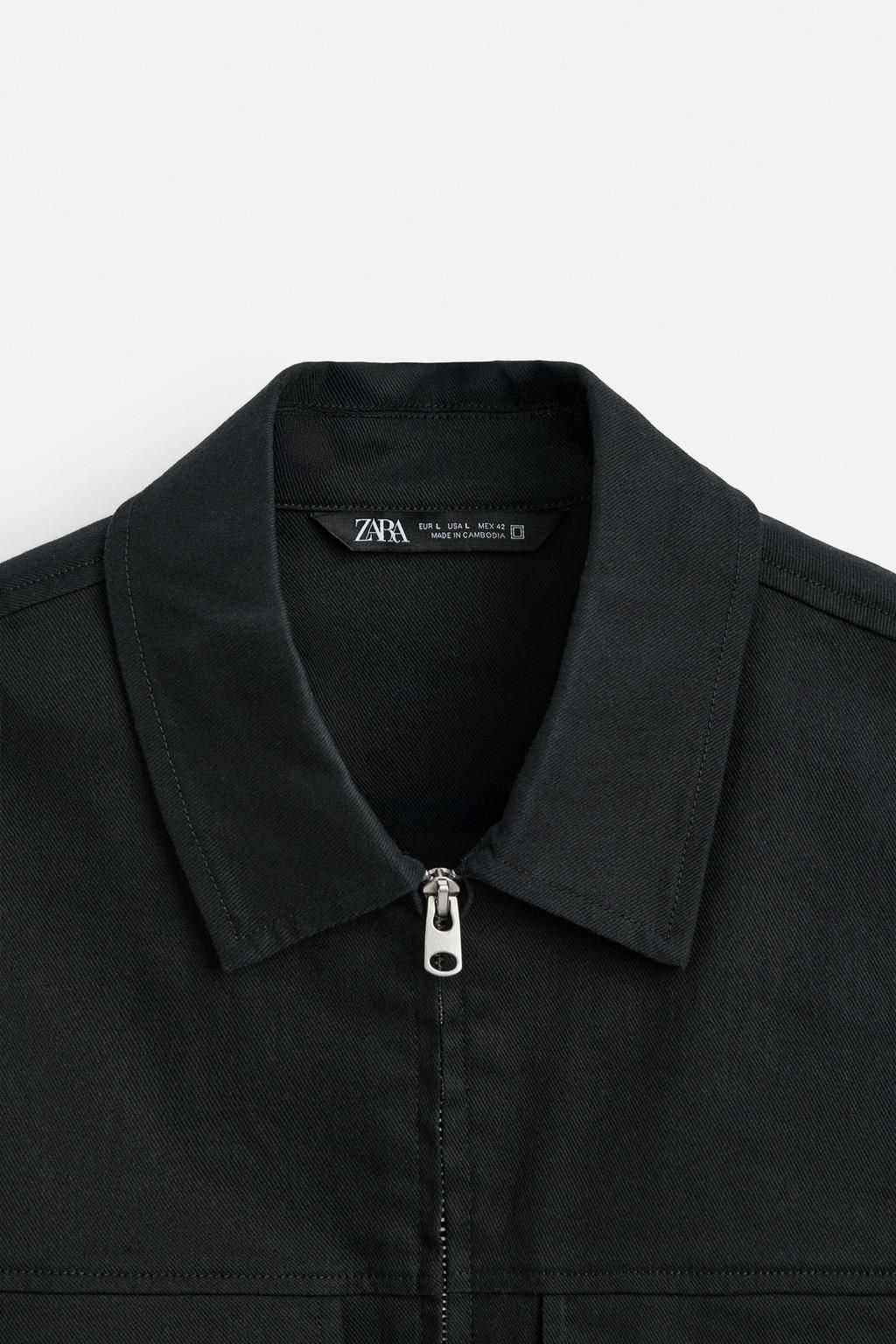 RELAXED FIT ZIP-UP OVERSHIRT - Zara фото 9