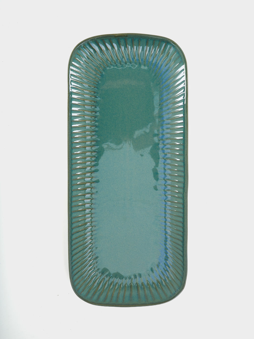 Блюдо прямоугольное Gallery, зелёное, 36х16 см - Easy life фото 4