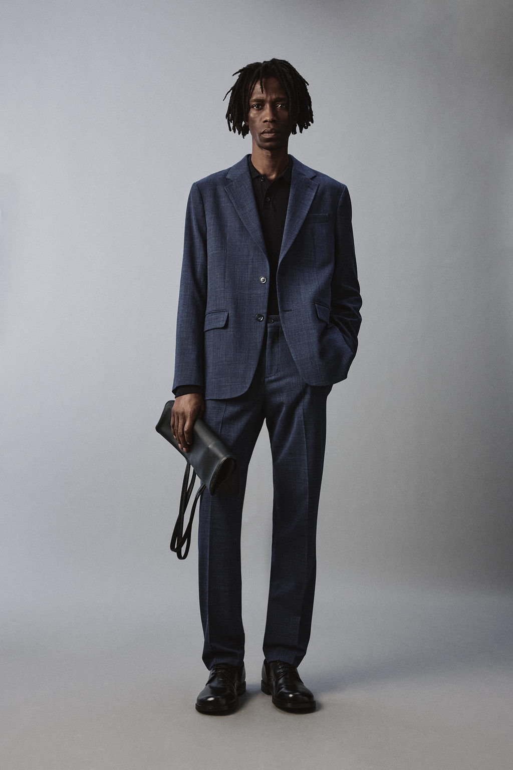 PANTAL?N TRAJE ESTRUCTURA / Azul / ?ndigo