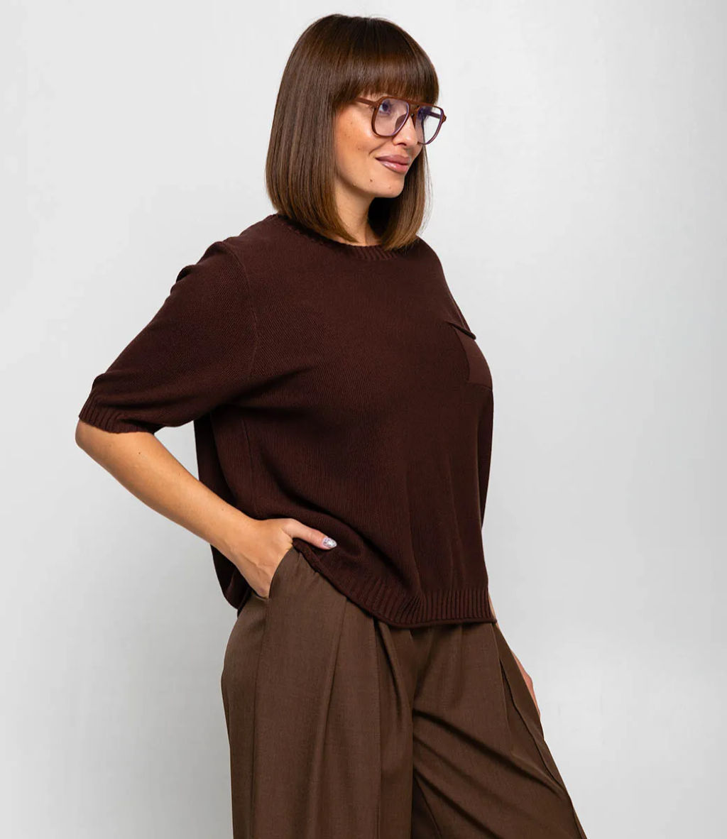 Футболка #КТ8028, шоколадный - Dommod фото 2