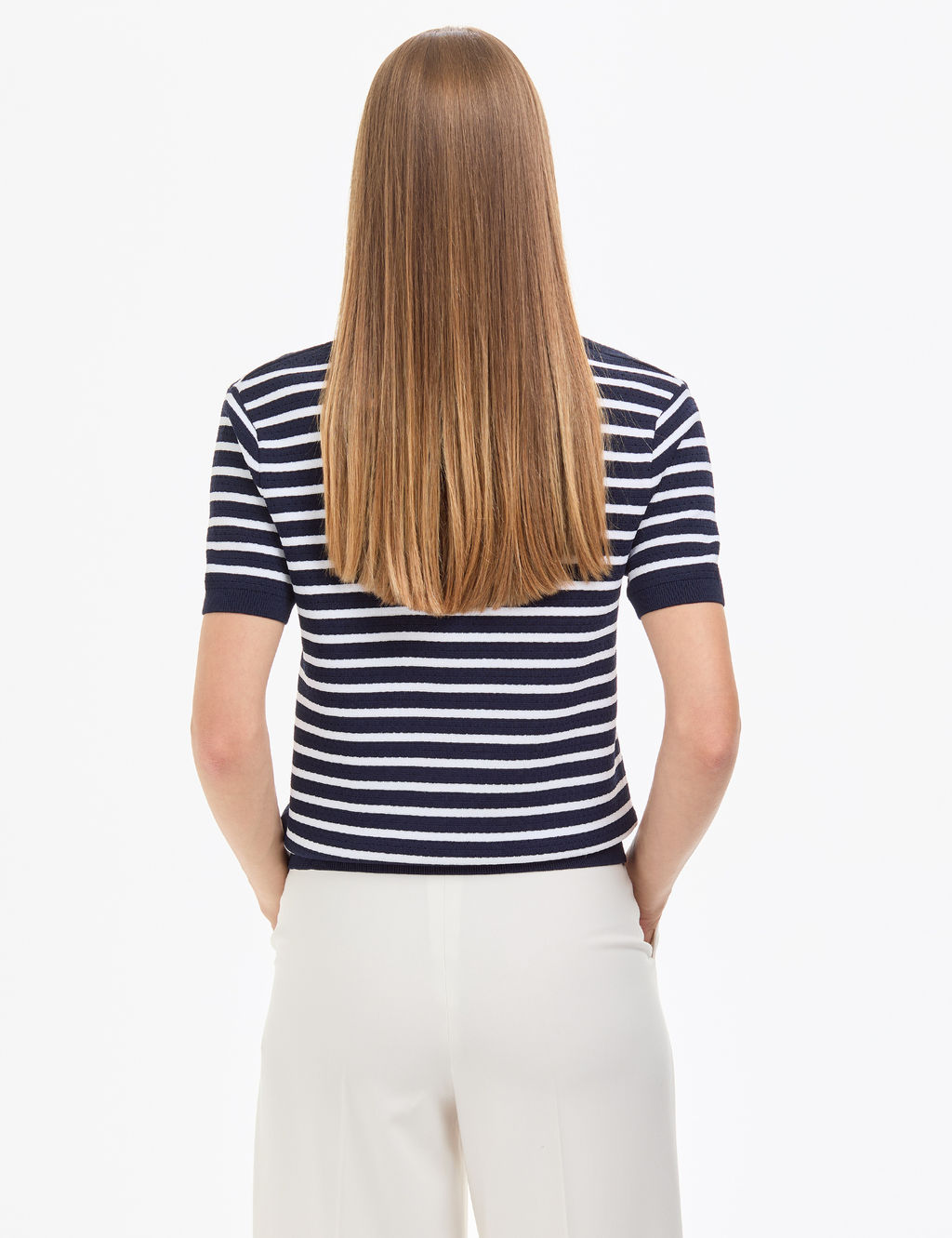 Lacivert Slim Fit Polo Yaka Triko Ti__rt