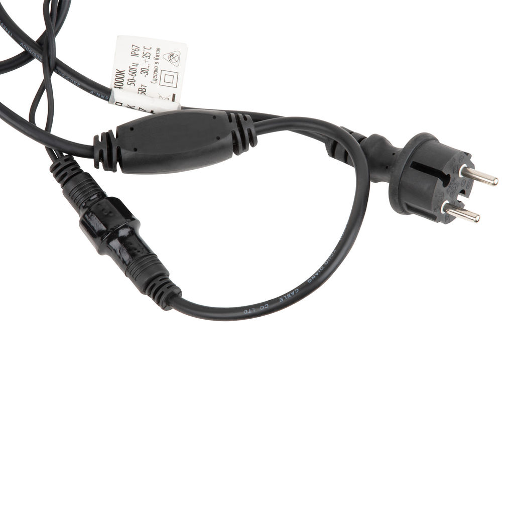 ULD-S1000-120/TBK WHITE IP67 Гирлянда светодиодная с эффектом мерцания, 10м. Соединяемая. 120 светодиодов. Белый свет. Провод черный. TM Uniel. - Volpe фото 11