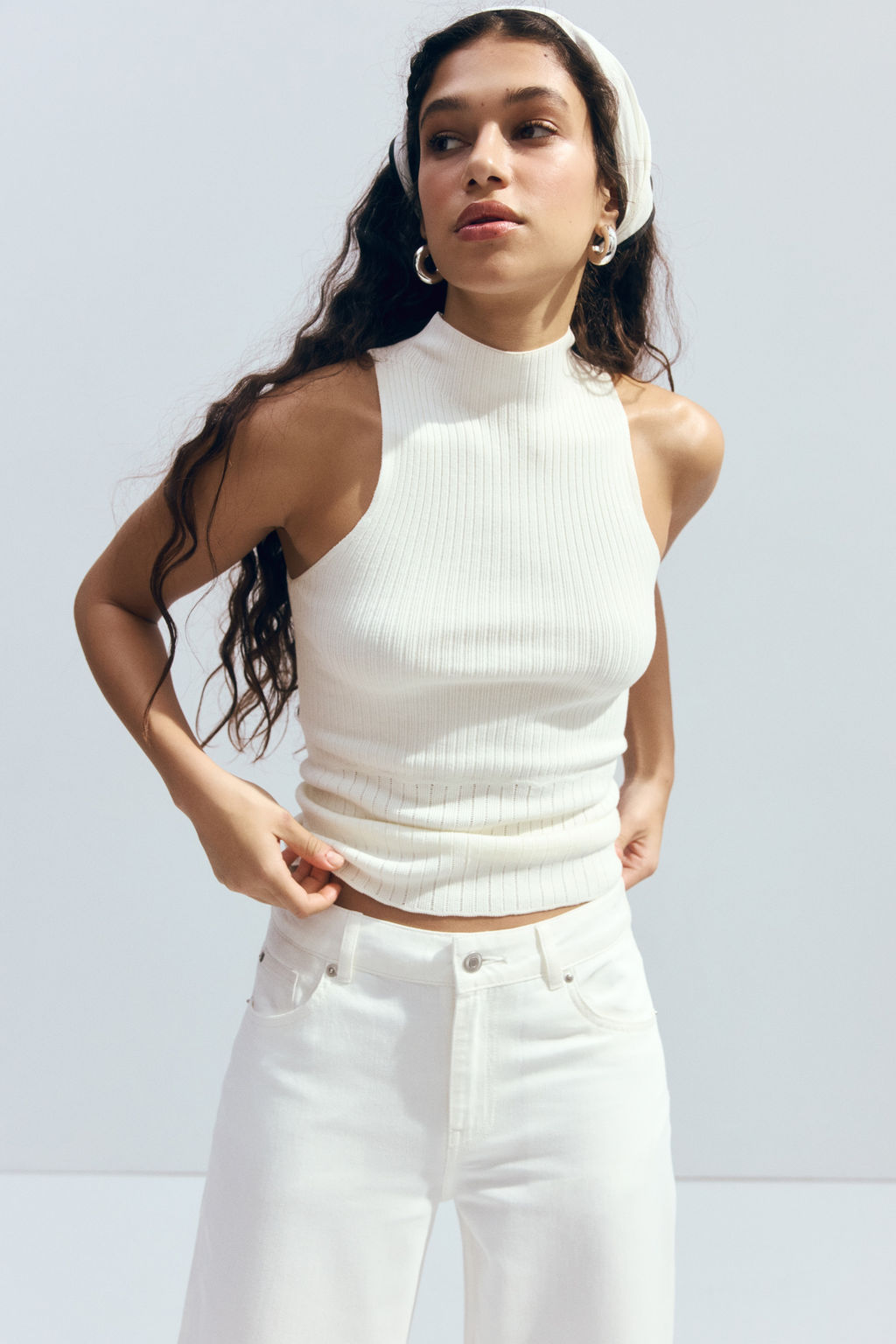 Top de canal? con cuello perkins - H&m фото 7