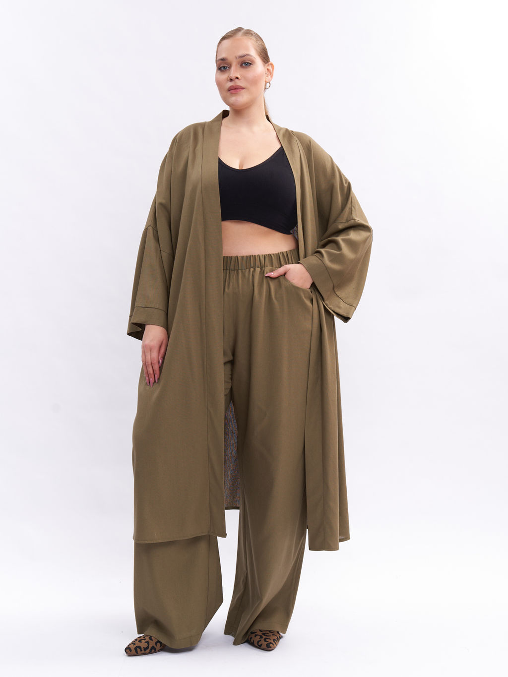 Кардиган льняной длинный TKA04052TBK58 - Артесса фото 9