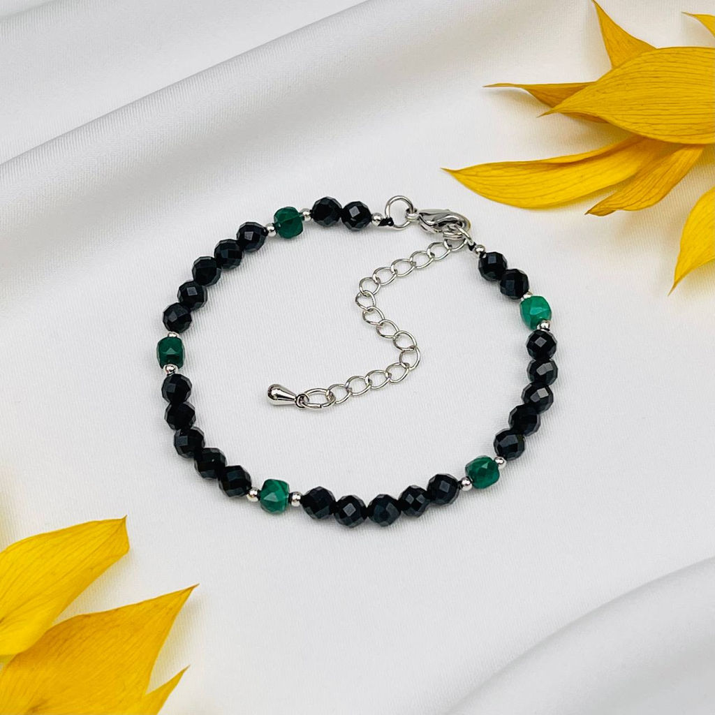 Браслет из Шпинели и Малахита - Радуга самоцветов фото 2