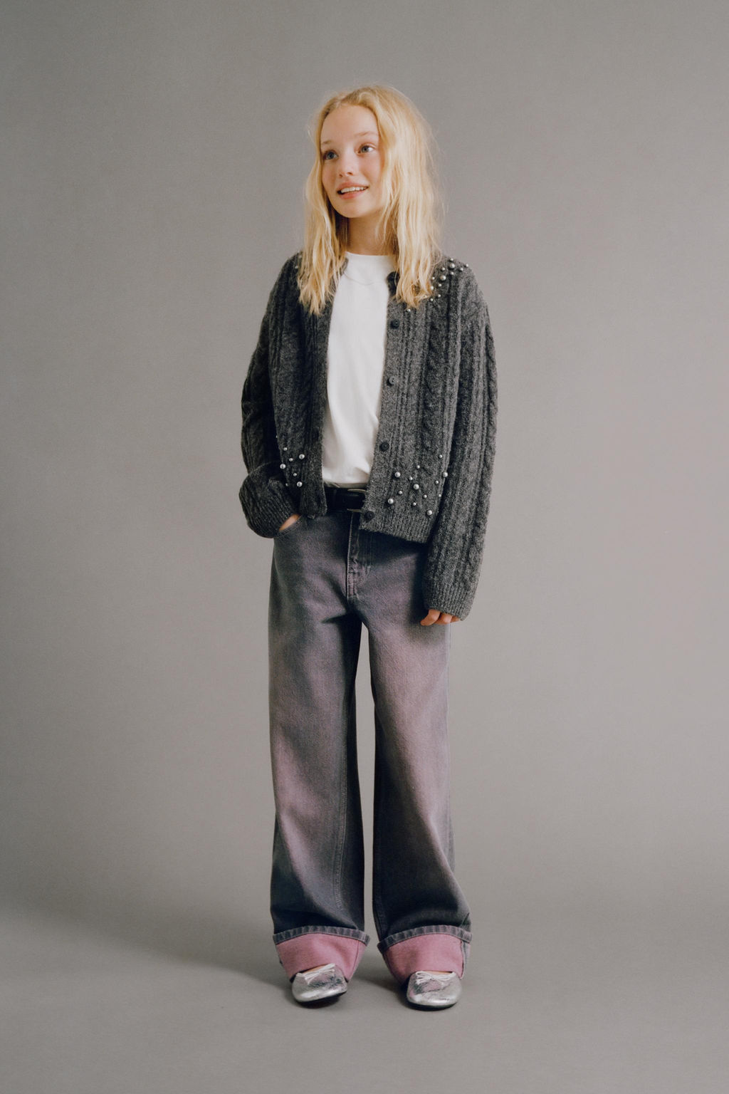 FADED STRAIGHT-LEG JEANS - Zara фото 5