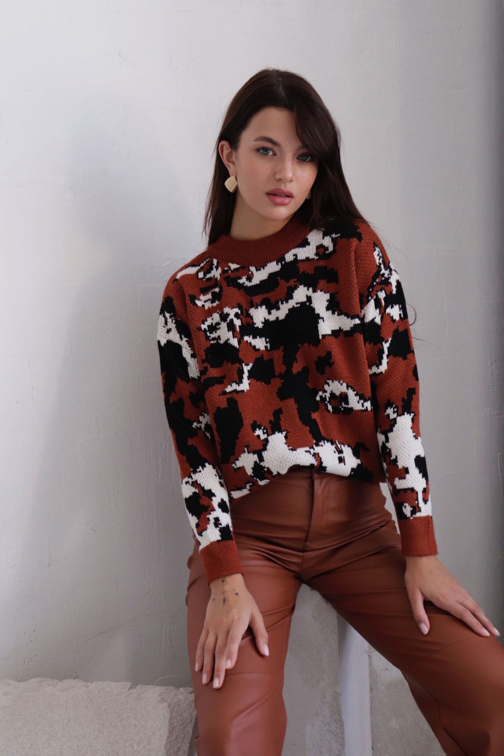 10039 Свитер коричневый - Martichelli фото 27