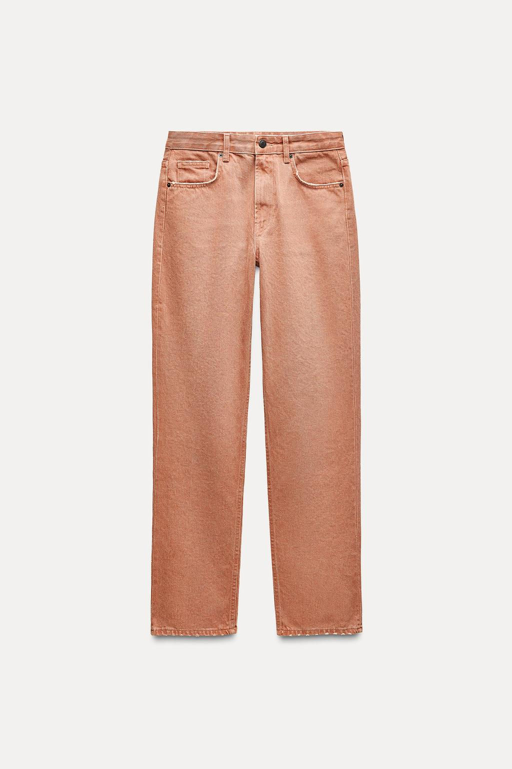ZW COLLECTION STRAIGHT-LEG MID-RISE JEANS - Zara фото 8