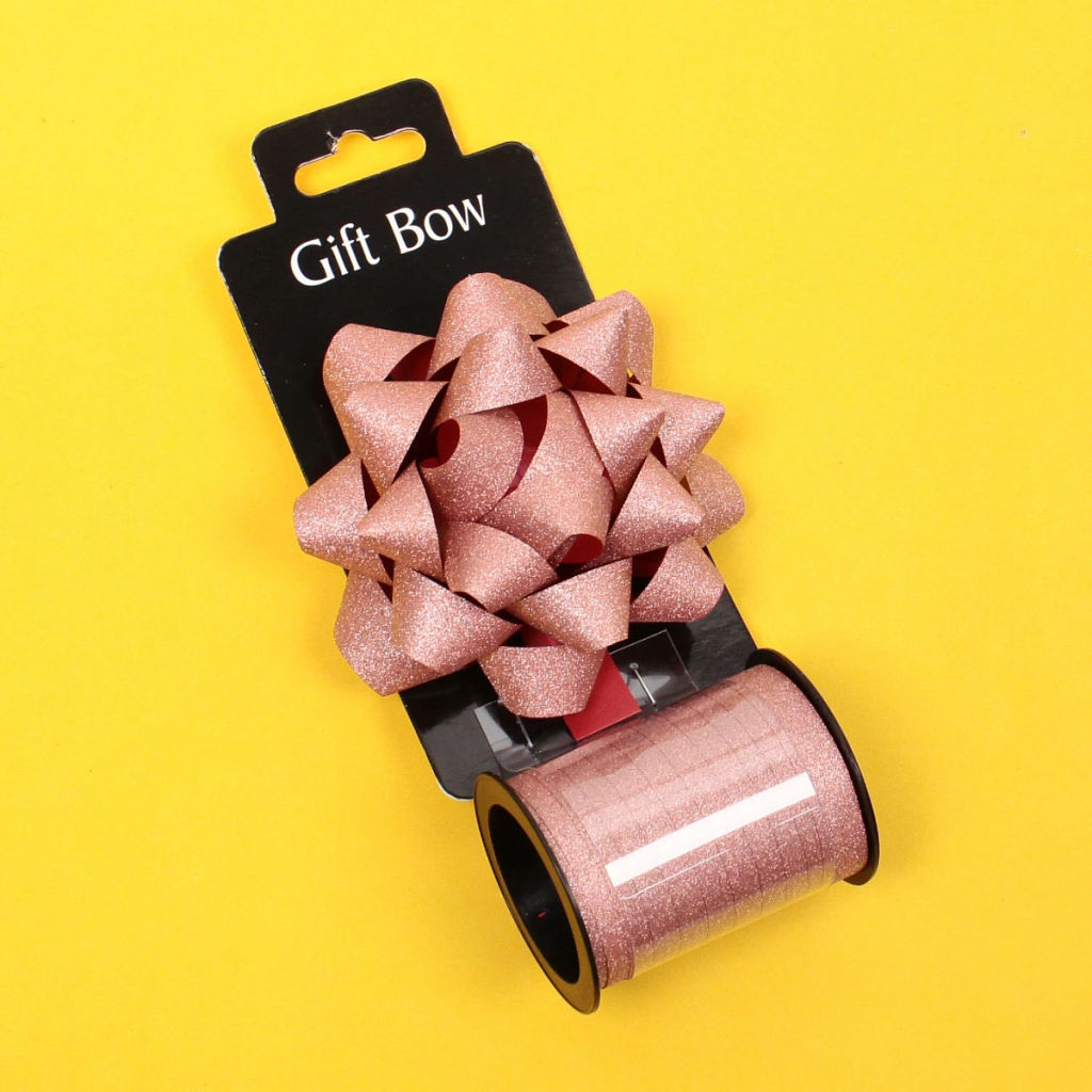 Цена за 2 шт. Набор для декорирования "Мерцание" бант d=10 см, лента 1,6 см (10м), Шоколад