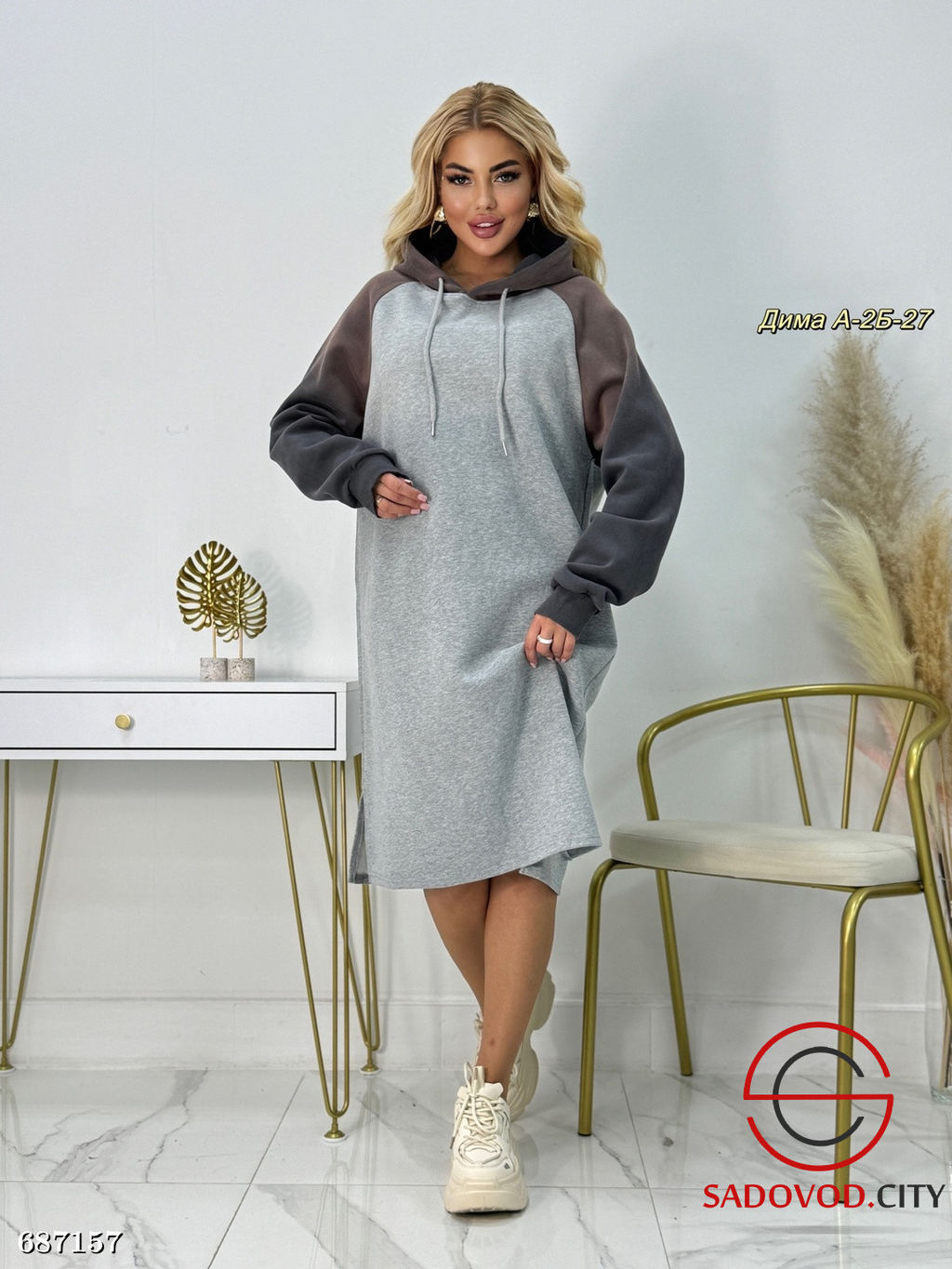 Платье худи с капюшоном женское - Bruno фото 7