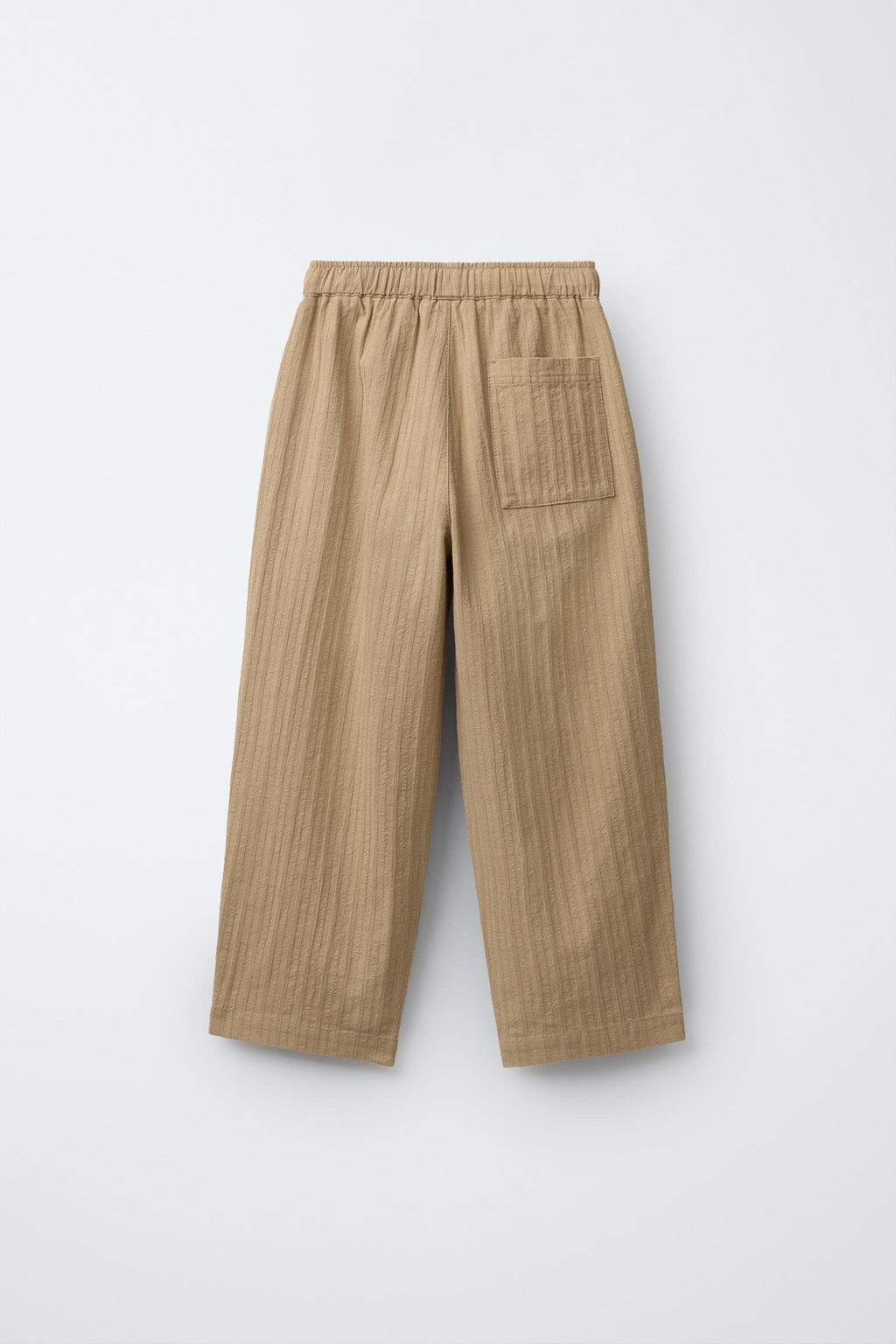 PANTAL?N STRAIGHT PINZAS TEXTURA / Ocre - Zara фото 3