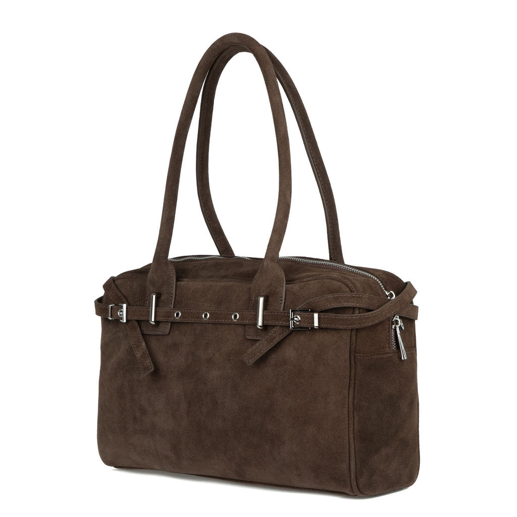 5180 coffee, Женская замшевая сумка, Barcelo Biagi