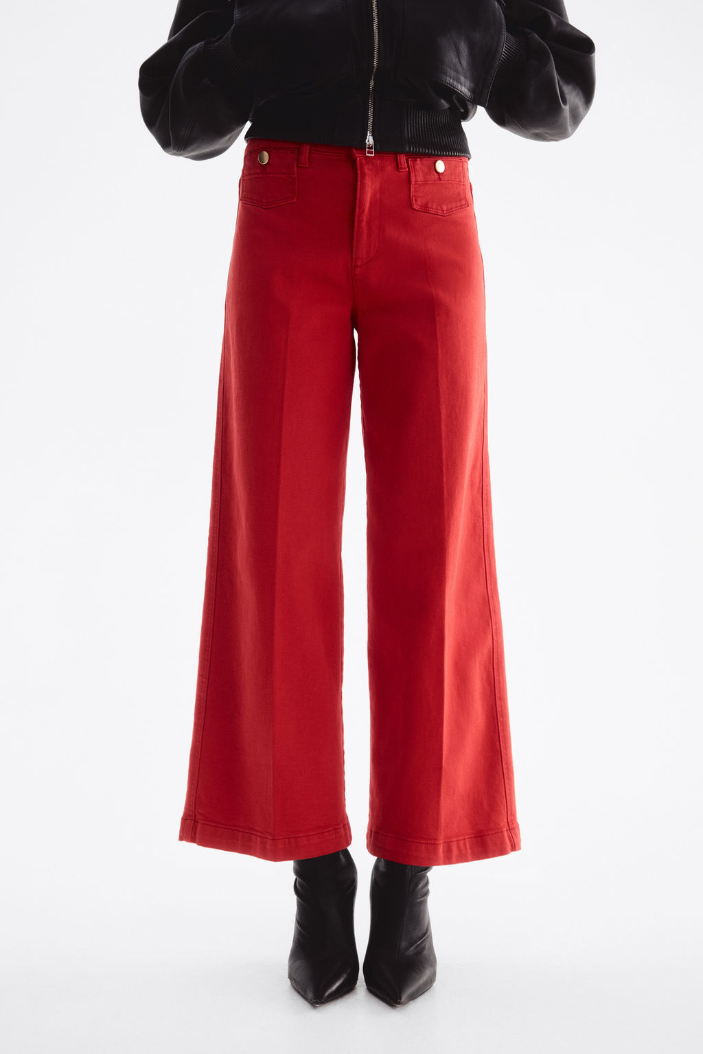 Wide High Waist Ankle Jeans - H&m фото 9