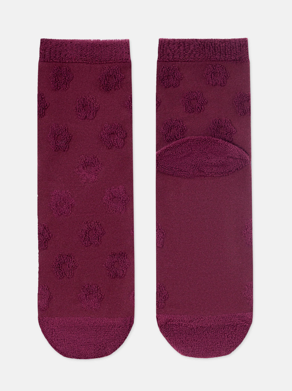 Цена за 2 пары CONTE COMFORT Махровые носки из хлопка с объемными рисунками лиловый - Conte elegant фото 4