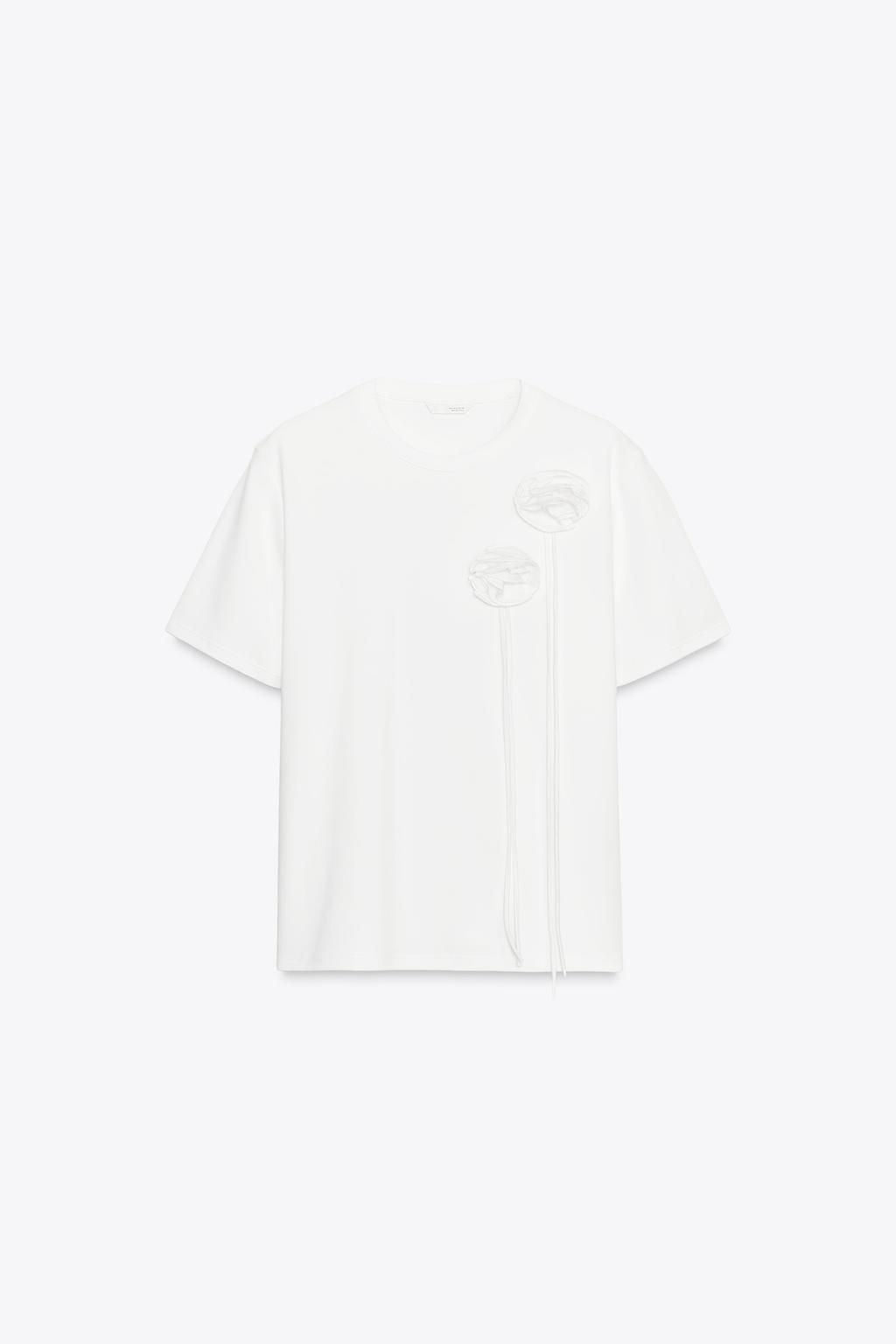3D FLORAL T-SHIRT - Zara фото 4