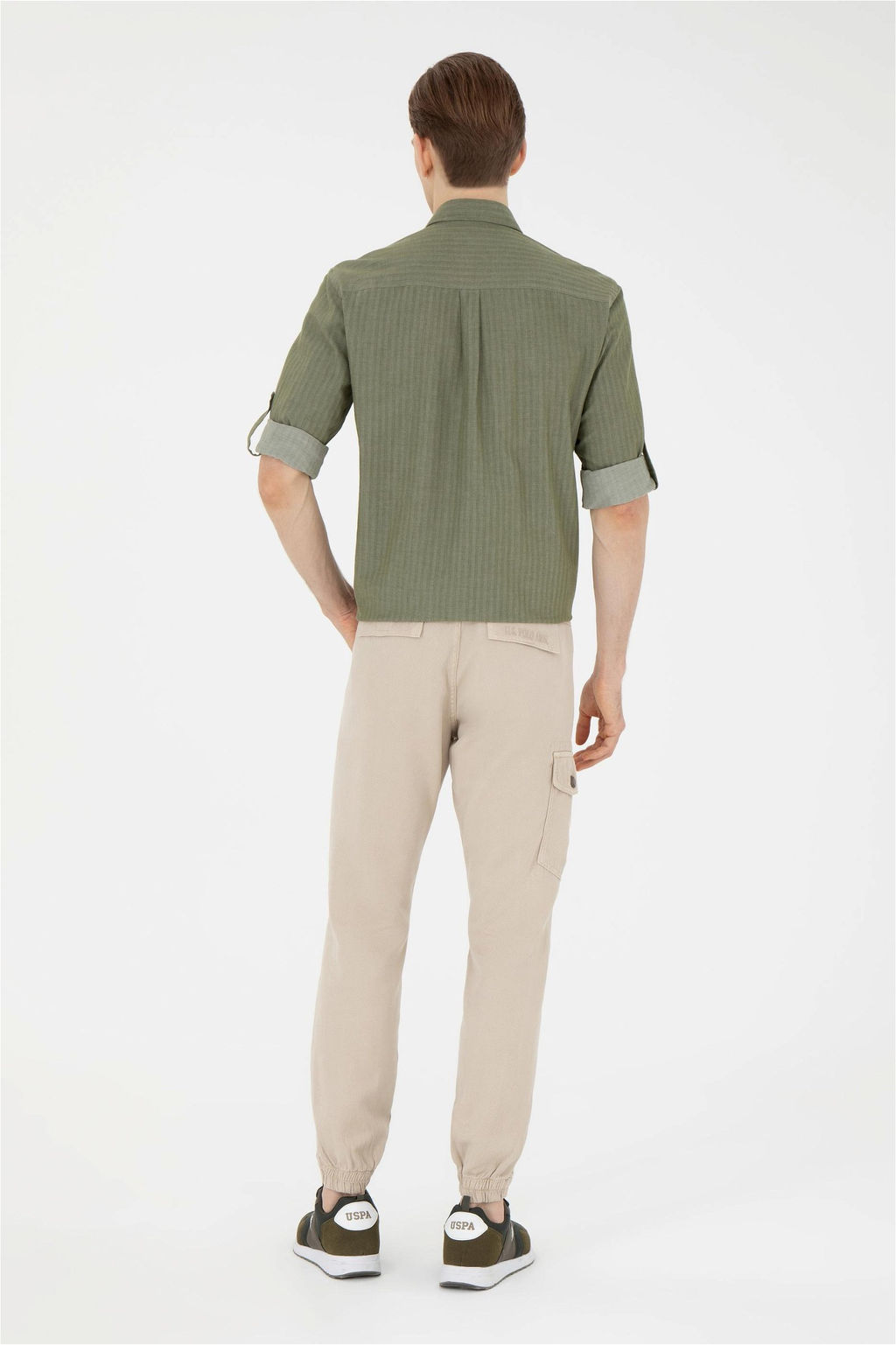 Мужские бежевые брюки из плотной ткани - U.s. polo assn фото 4