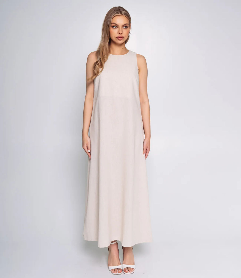 Платье #ОКТ025004, светло-бежевый - Dommod фото 7