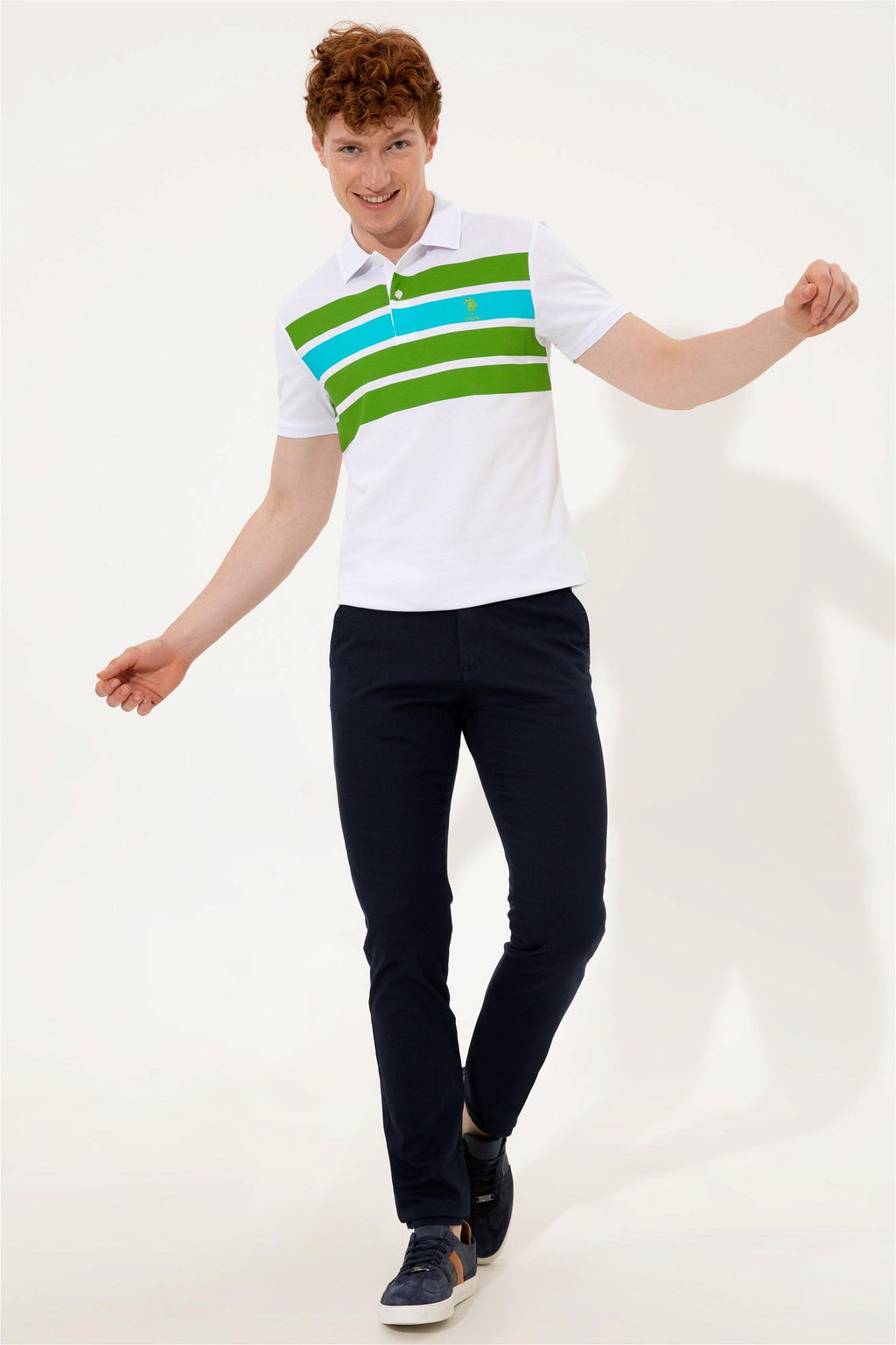 Мужская футболка Apple Green с воротником-поло Неожиданная скидка в корзине - U.s. polo assn фото 4