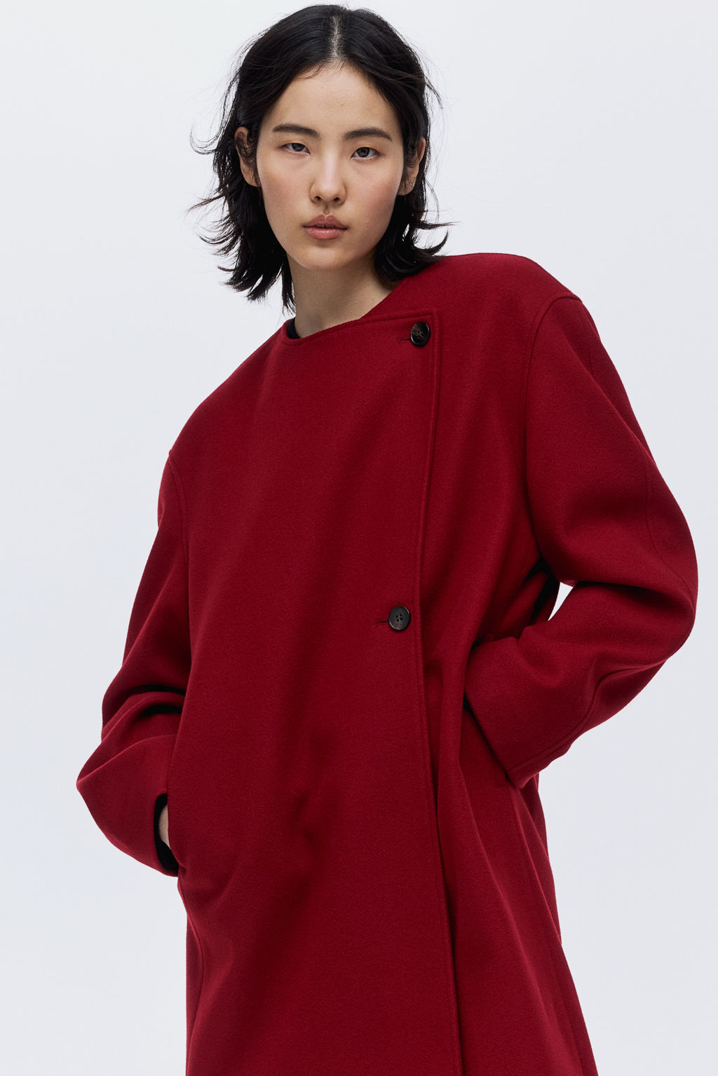 Abrigo con cuello tipo bufanda - H&m фото 8