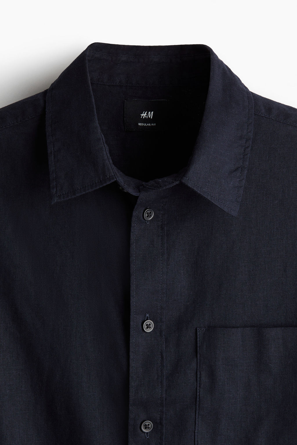 Camisa en mezcla de lino Regular Fit - H&m фото 10