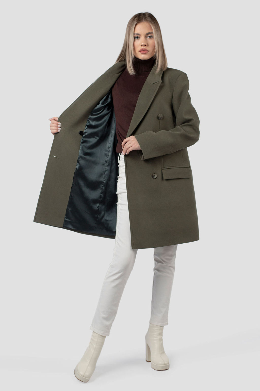 01-11935 Пальто женское демисезонное - El podio фото 2