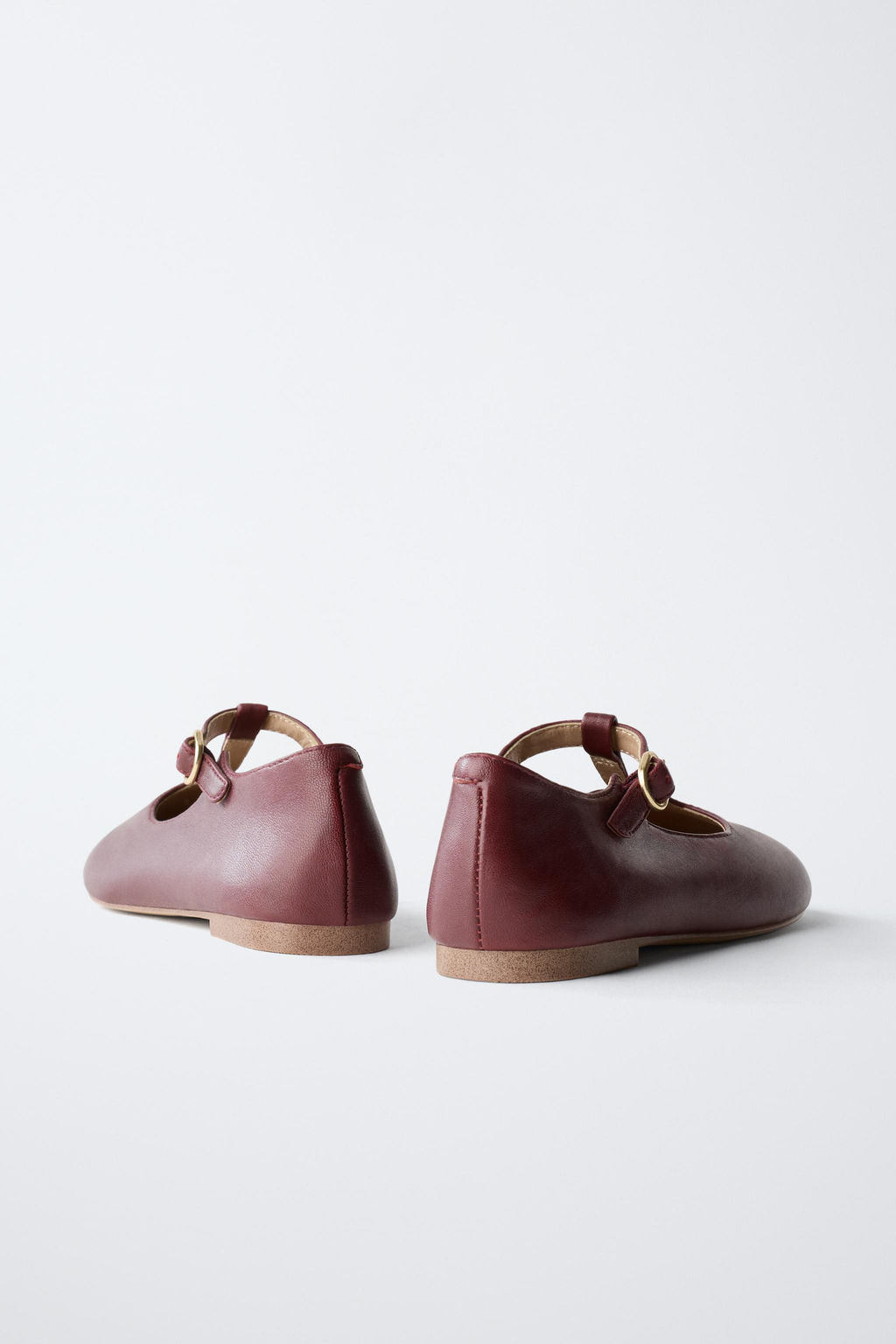 T-BAR LEATHER BALLET FLATS - Zara фото 5