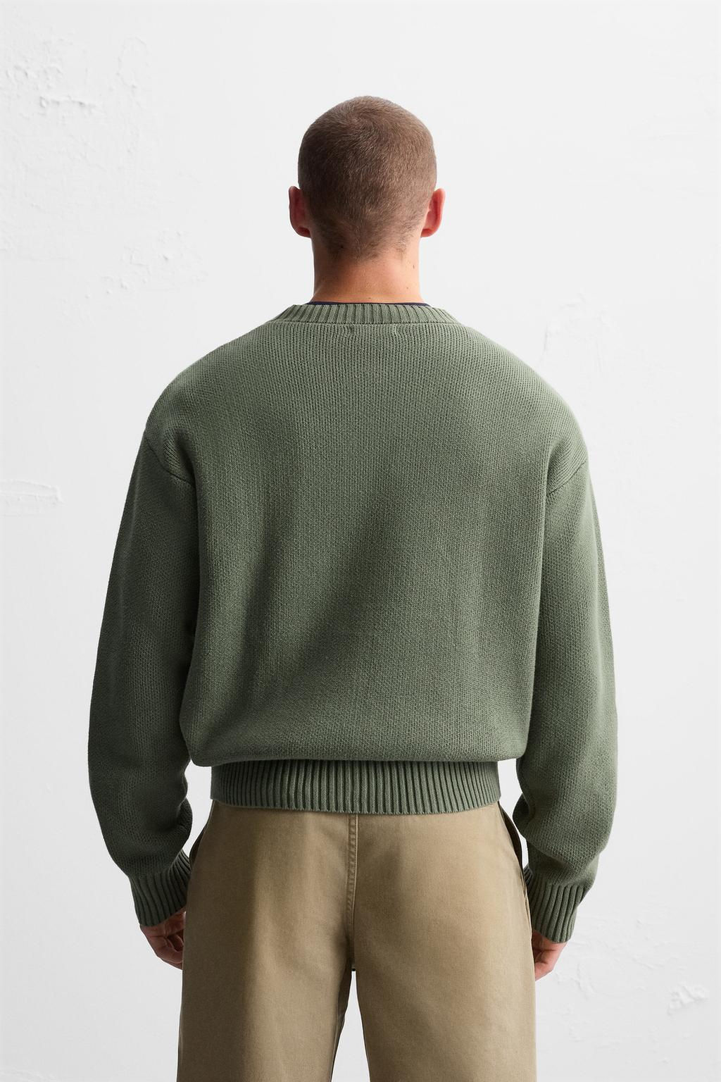 TEXTURED COTTON SWEATER - Zara фото 3