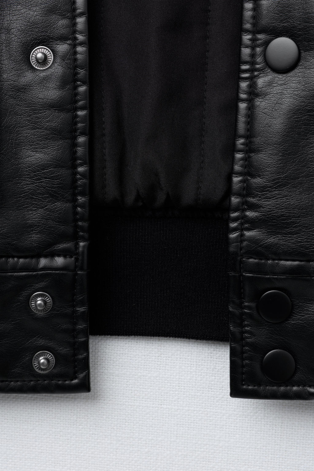 FAUX LEATHER BOMBER JACKET WITH EMBROIDERED TEXT - Zara фото 7