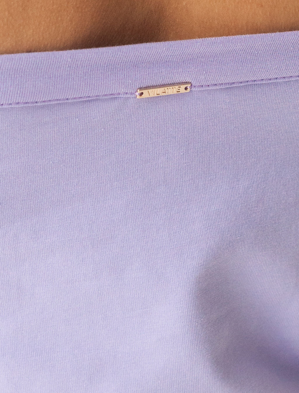 VILATTE / Топ с двуслойной зоной бра из премиального хлопка  фото 3