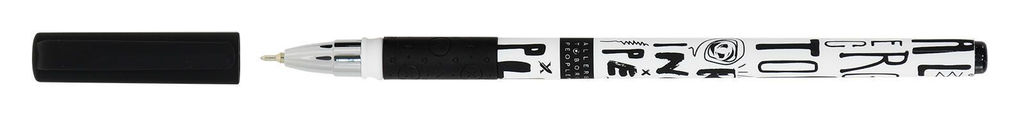 Ручка масляная 0.5мм LOREX GRUNGE 4 EVER Slim Soft Grip синяя, резиновый грип, игловидный наконечник, - Family фото 4