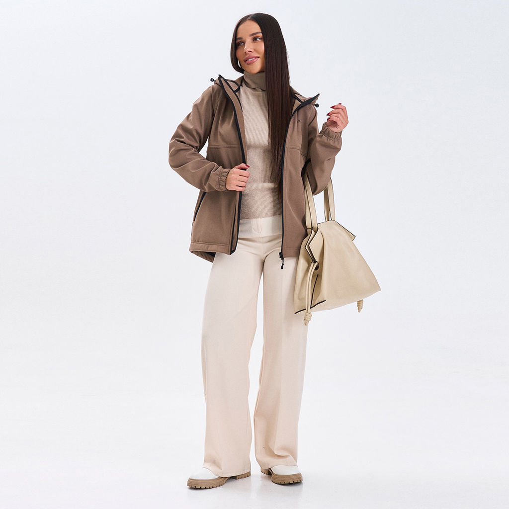 RODOS Ветровка softshell женская демисезон М-312 Какао
