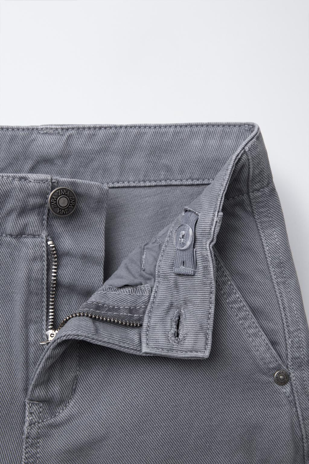 WIDE-LEG TWILL TROUSERS WITH POCKETS - Zara фото 5