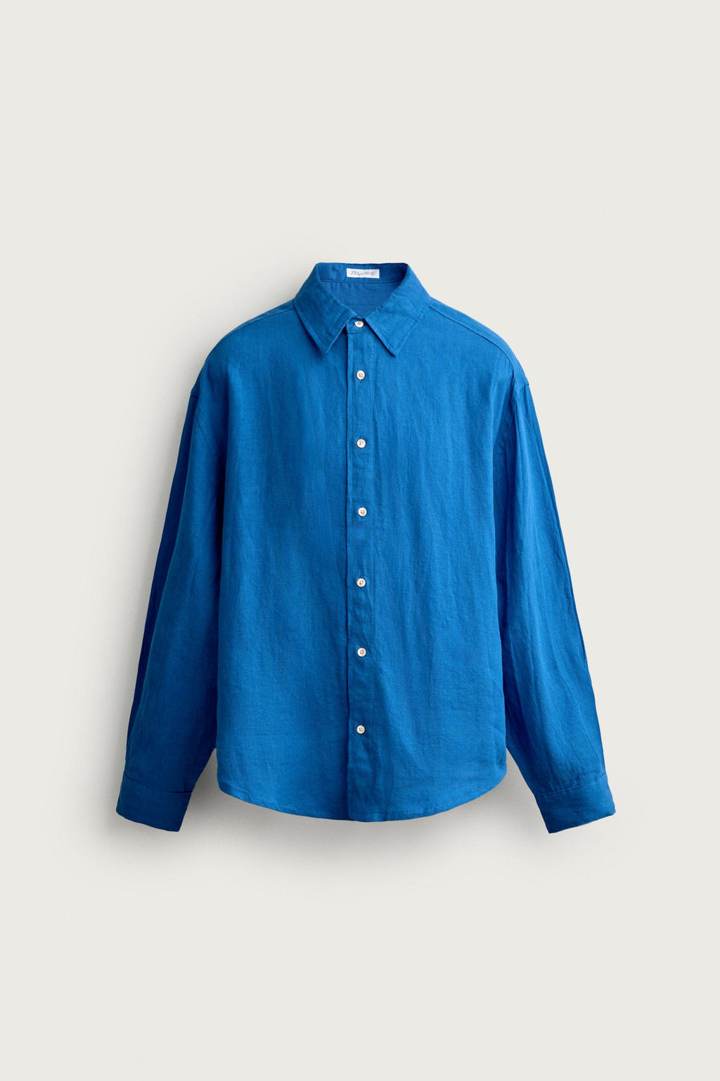 CAMISA RELAXED FIT 100% LINO / Azul el?ctrico - Zara фото 7