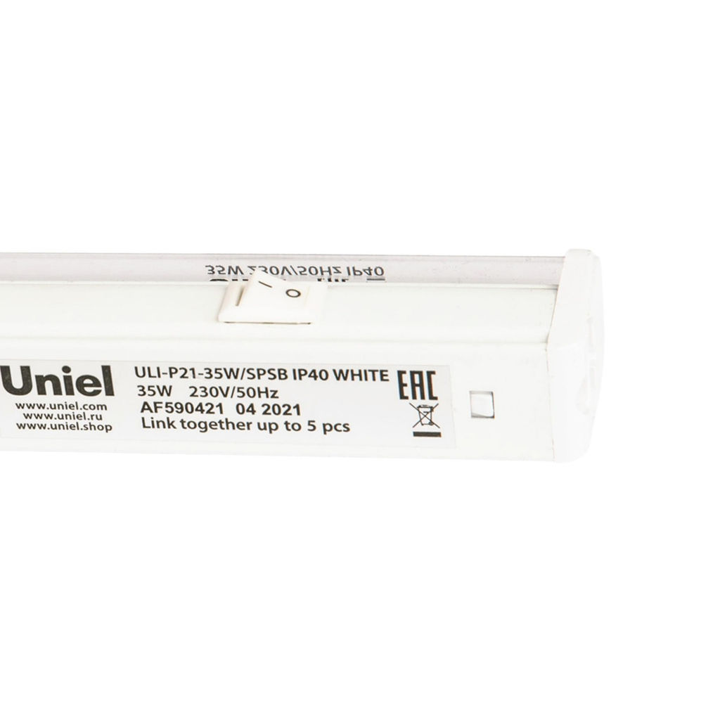 ULI-P21-35W/SPSB IP40 WHITE Светильник для растений светодиодный линейный, 1150мм, выкл. на корпусе. Спектр для рассады и цветения. TM Uniel - Volpe фото 2