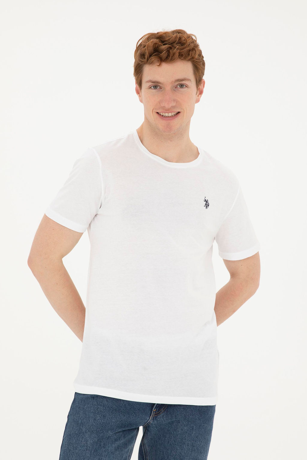 Мужская белая базовая футболка Неожиданная скидка в корзине - U.s. polo assn фото 8