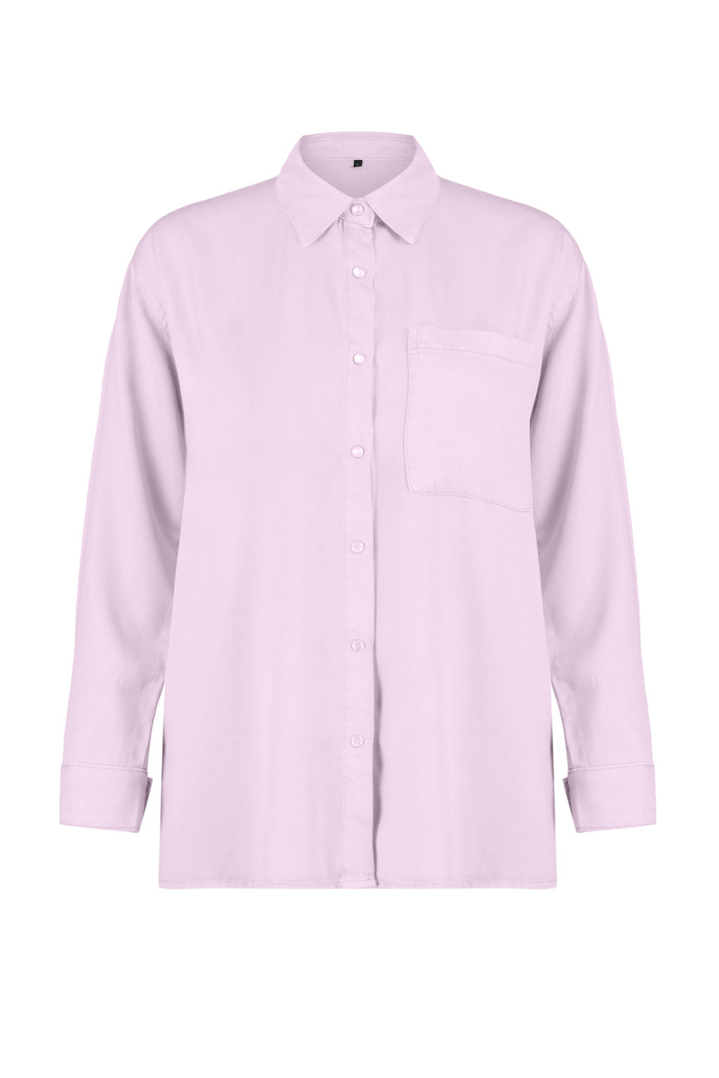 Pembe Oversize %100 Tencel Denim Gomlek TWOSS24GO00142