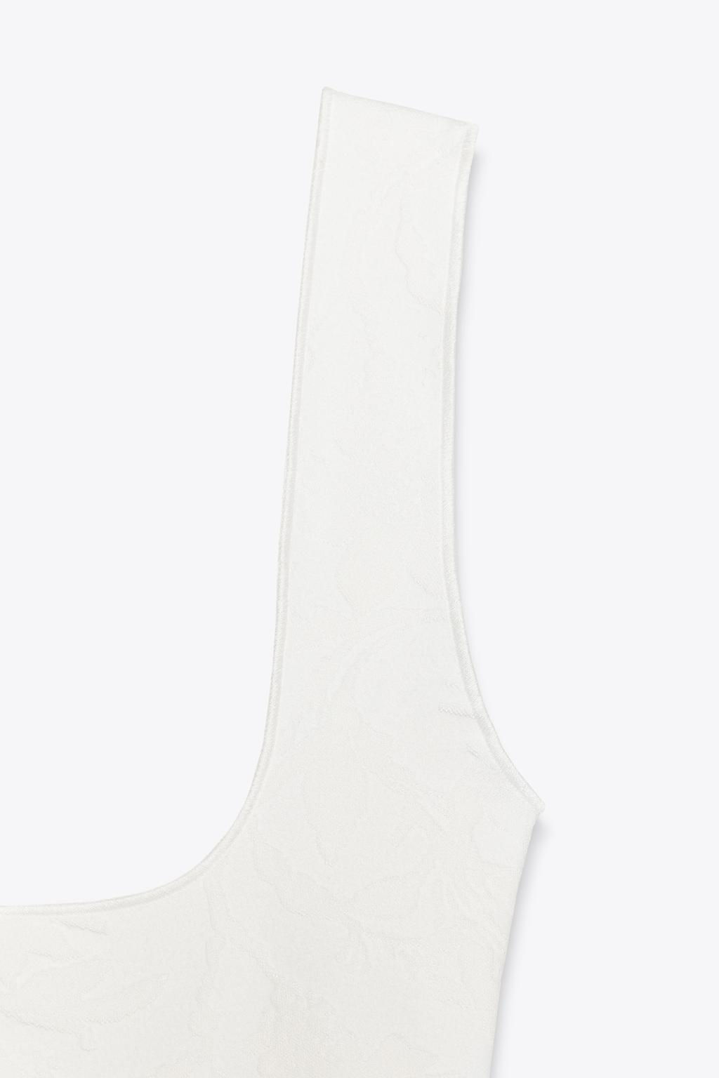 STRETCH SQUARE NECK DRESS - Zara фото 9