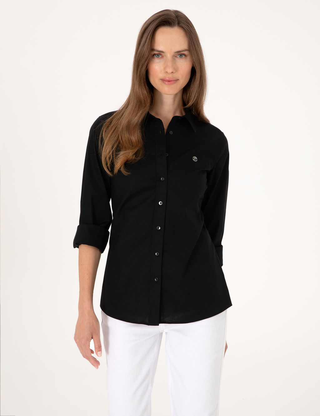 Siyah Slim Fit Uzun Kollu G_mlek