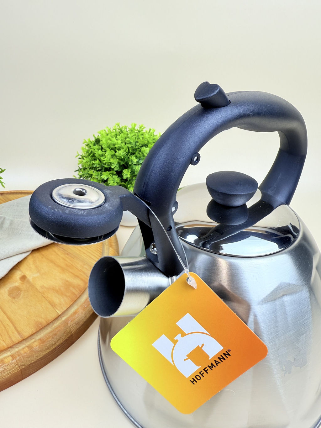 Чайник со свистком, черная ручка, 2,0 л. НМ 55243