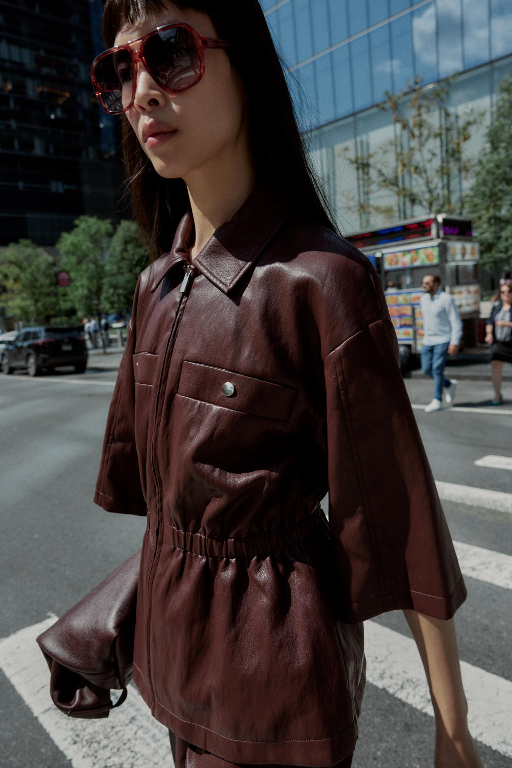 FAUX LEATHER BLAZER - Zara фото 5