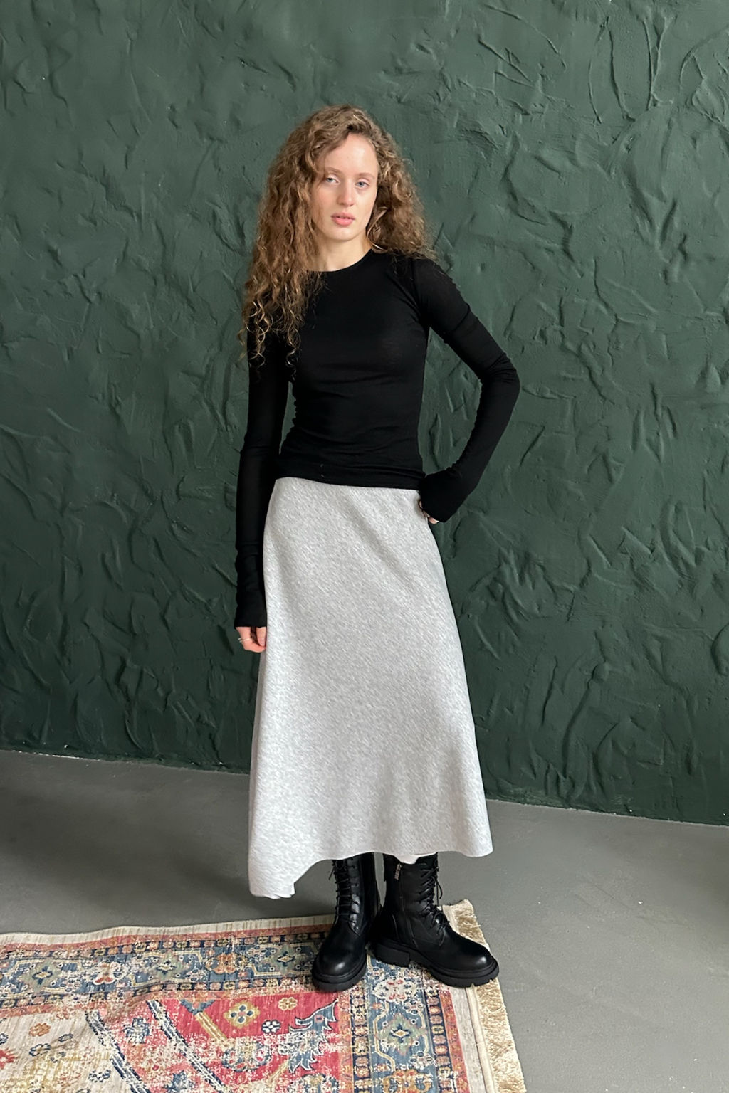 Юбка женская ASY106/01/Серый меланж