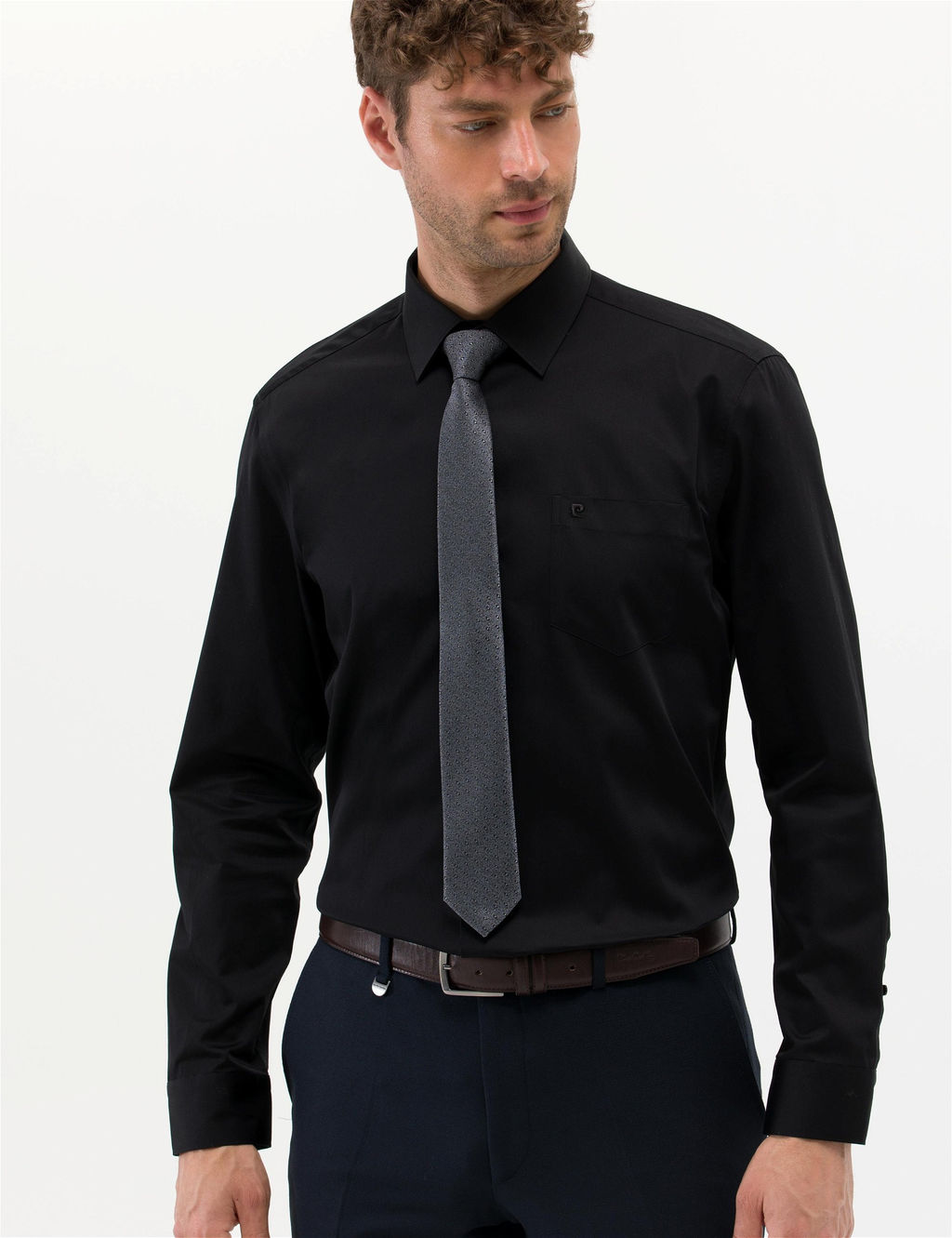 Siyah Regular Fit Uzun Kollu Klasik G_mlek - Pierre cardin фото 4