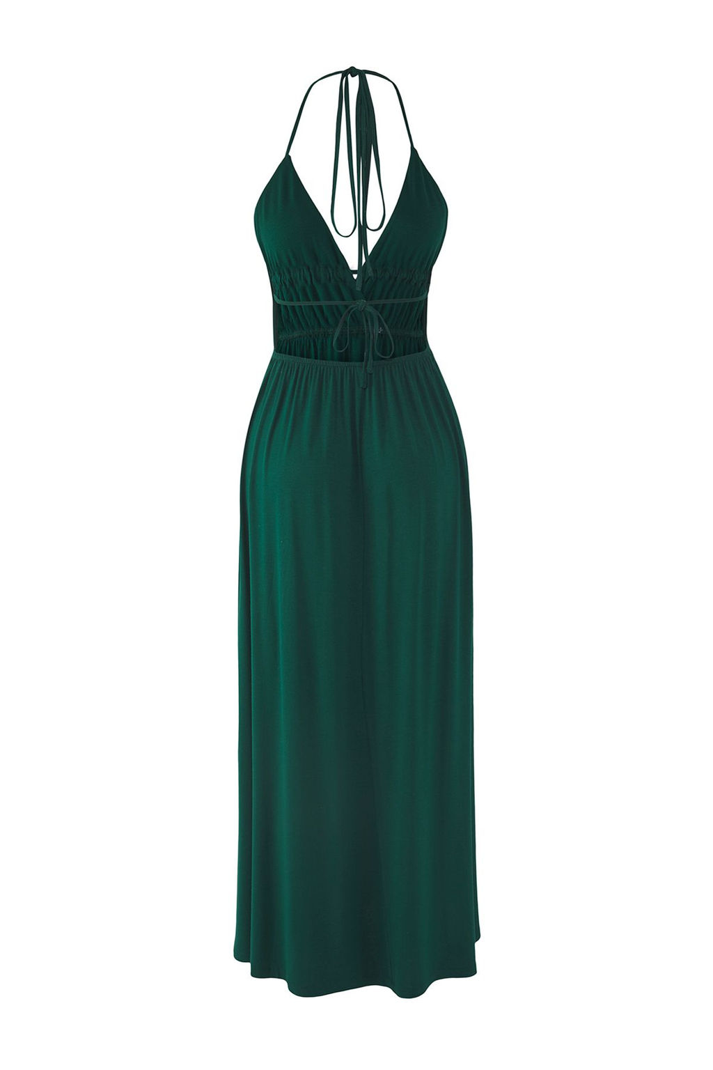 TRENDYOLMILLA Kahverengi Maxi Dokuma Cut Out/Pencere Plaj Elbisesi TBESS25EL00077  фото 6