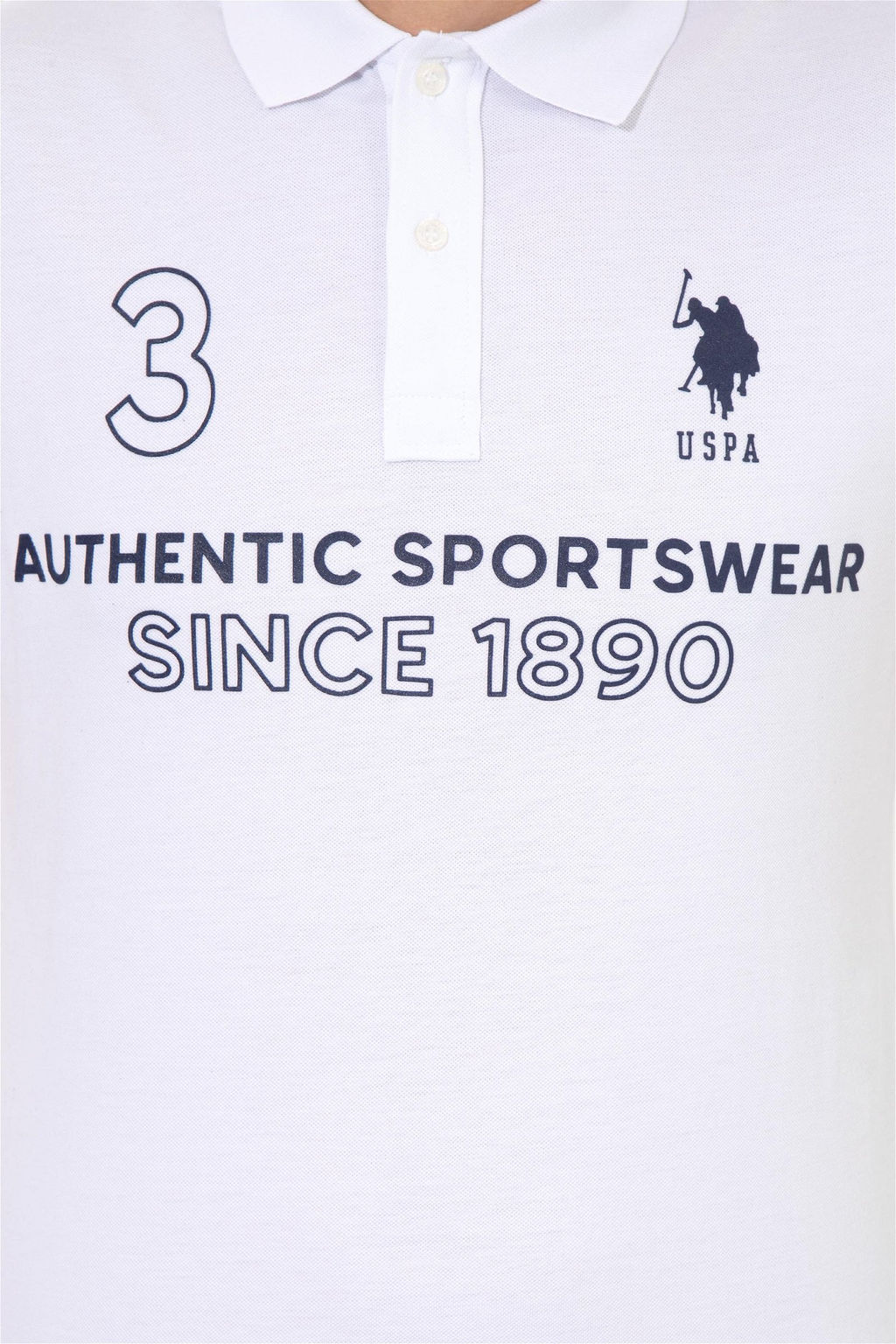 U. S. Polo Assn Мужская белая футболка с воротником-поло - U.s. polo assn фото 12