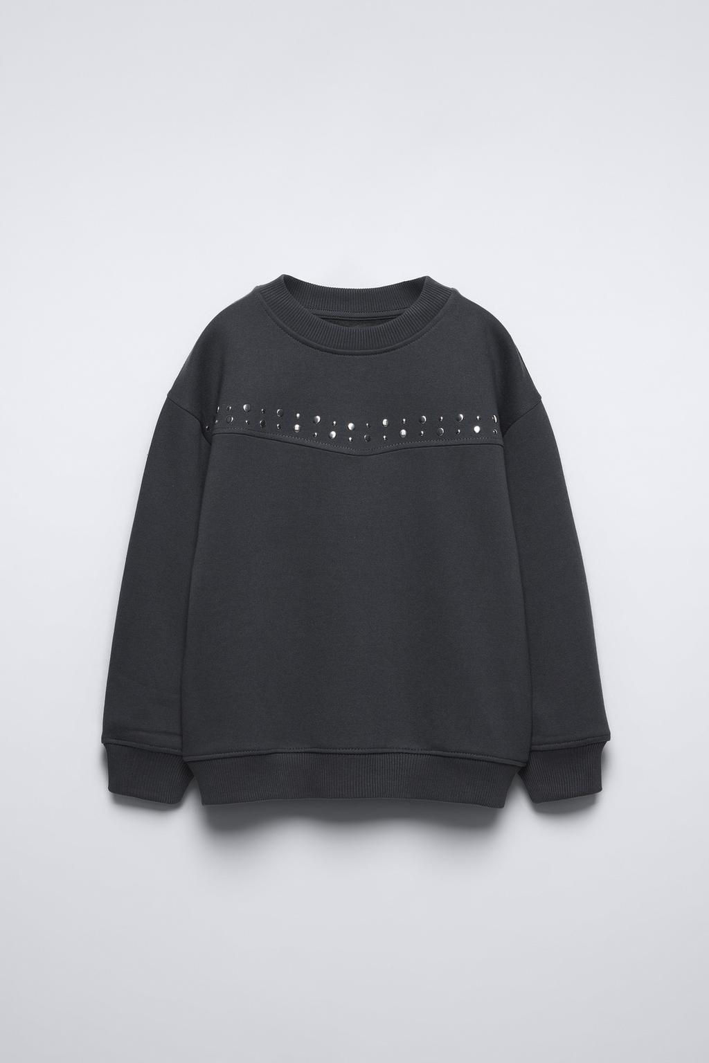SWEATSHIRT WITH STUDS - Zara фото 4